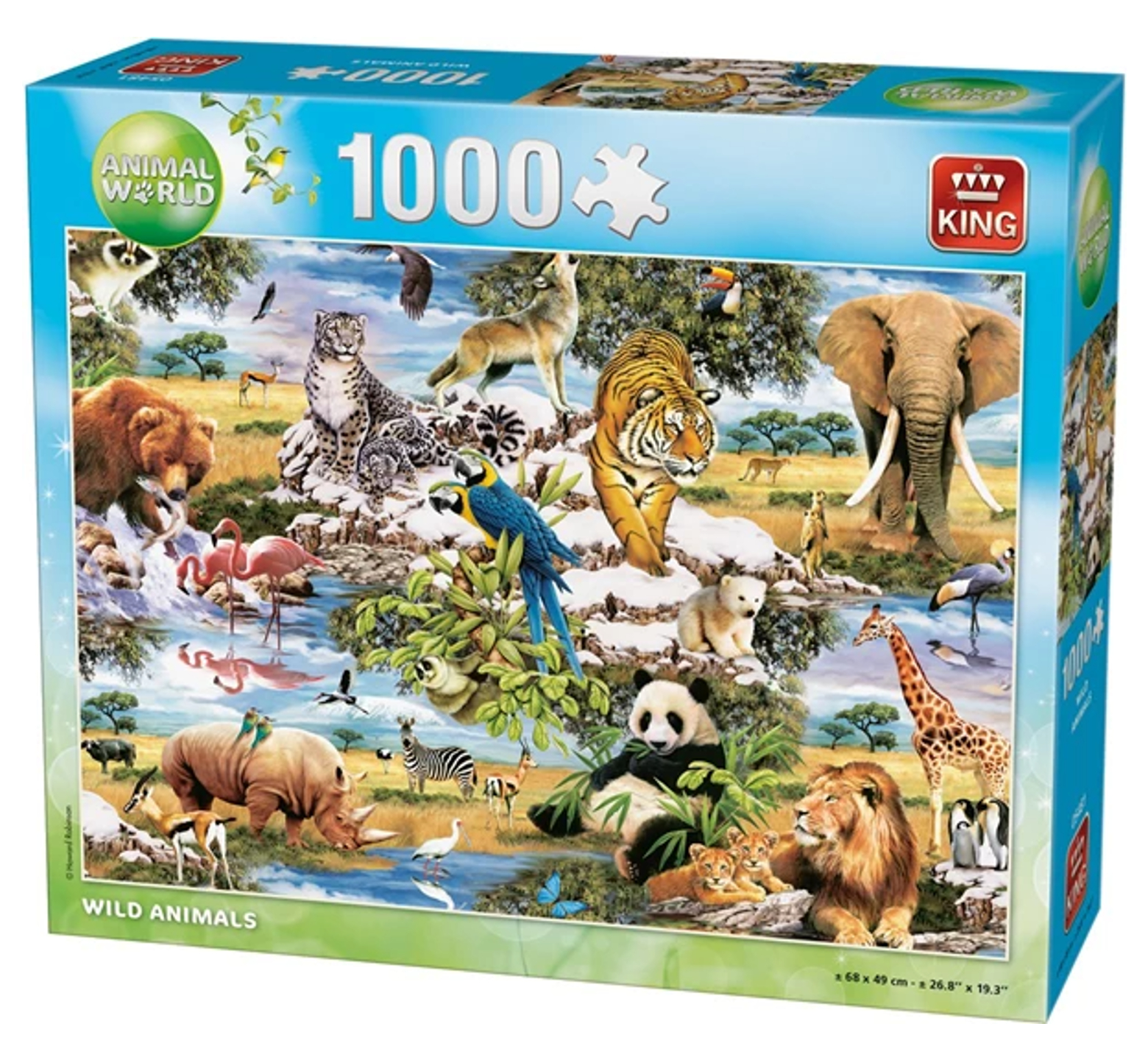 Παζλ King 1000 κομματιών με τα ζώα της ζούγκλας