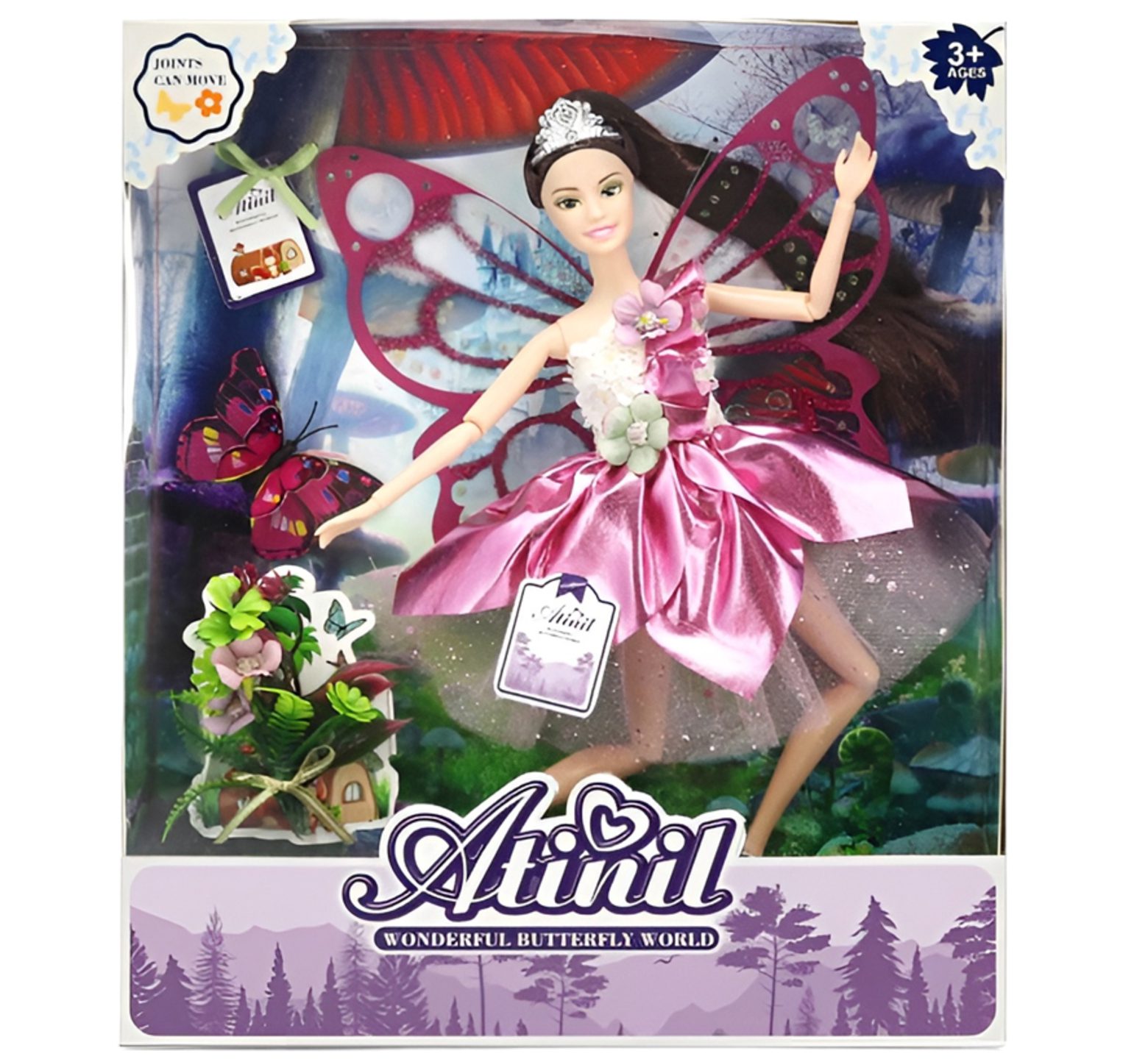 κούκλα νεράιδα barbie με φτερά που λυγίζει χέρια και πόδια