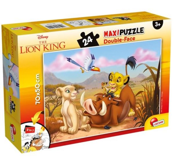 Παζλ δαπέδου Disney 24  maxi κομματιών με τον Lion King double-face