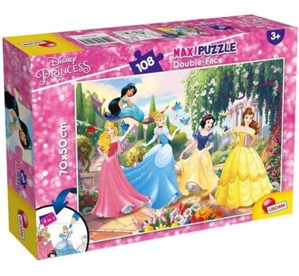Παζλ δαπέδου Disney 108 maxi κομματιών Πριγκίπισσες double-face