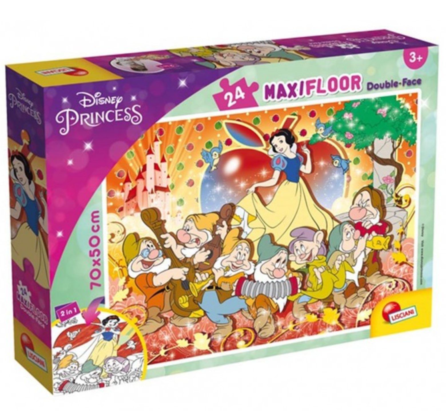 Παζλ δαπέδου Disney 24  maxi κομματιών με τις Πριγκίπισσες double-face