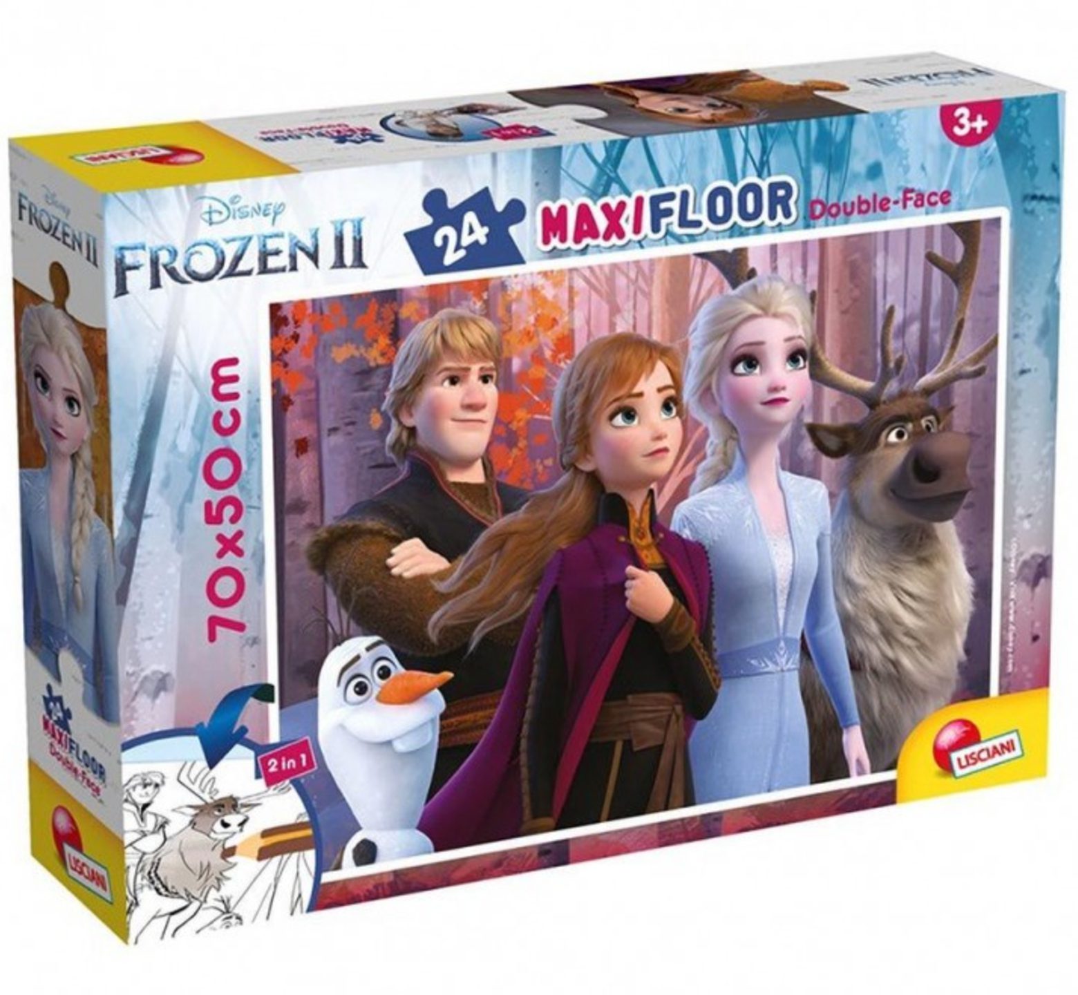 Παζλ δαπέδου Disney 24  maxi κομματιών με Frozen II double-face