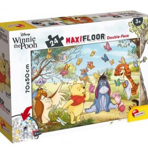 Παζλ δαπέδου Disney 24 maxi κομματιών με τον Winnie The Pooh double-face.