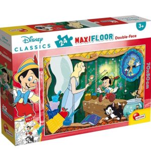 Παζλ δαπέδου Disney 24  maxi κομματιών με τον Πινόκιο double-face
