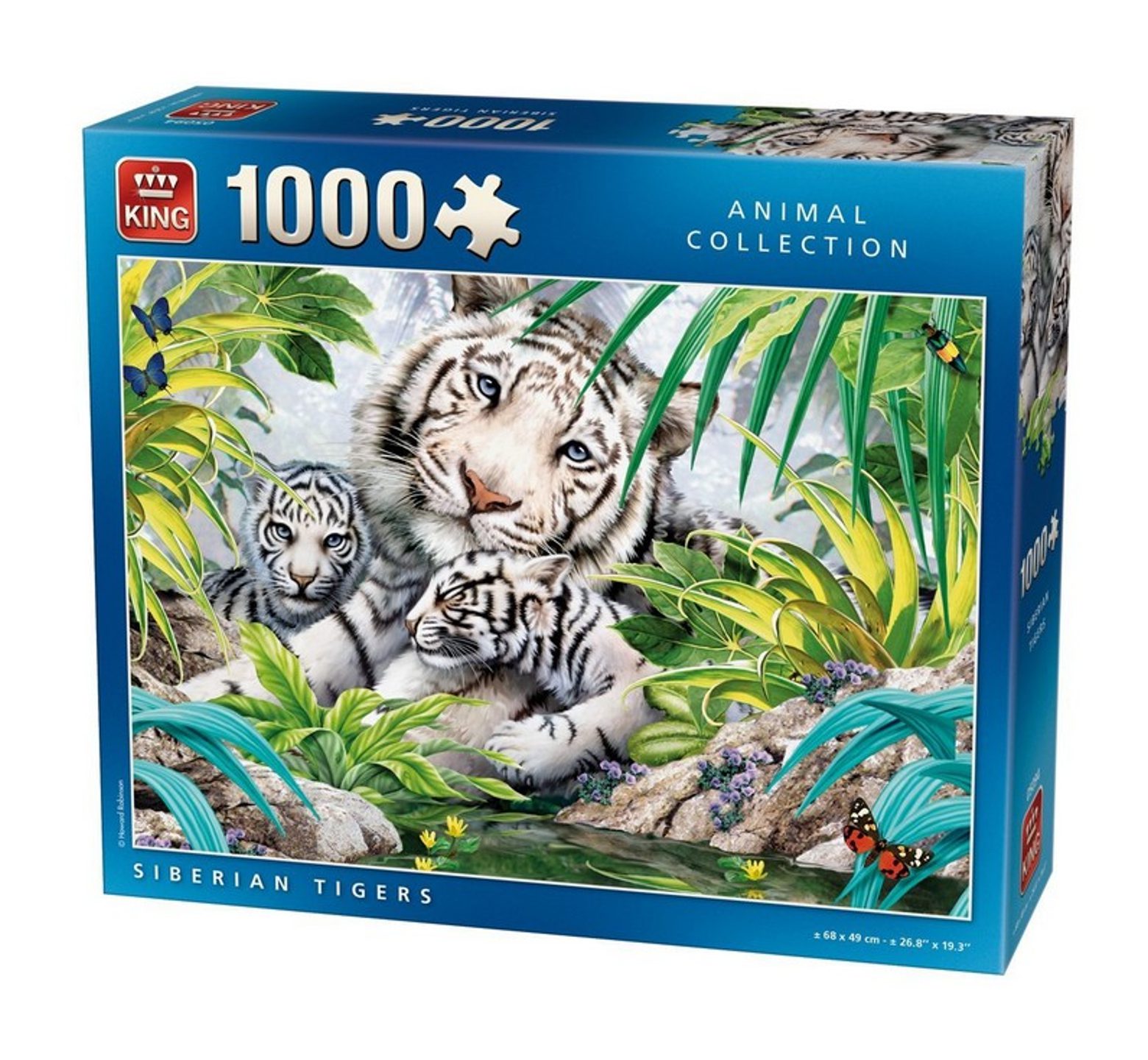 παζλ King 1000 κομμάτια με λευκές τίγρης της Σιβηρίας 