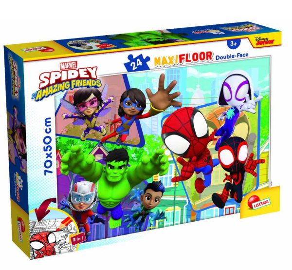 Παζλ δαπέδου Disney 24  maxi κομματιών Spidy double-face