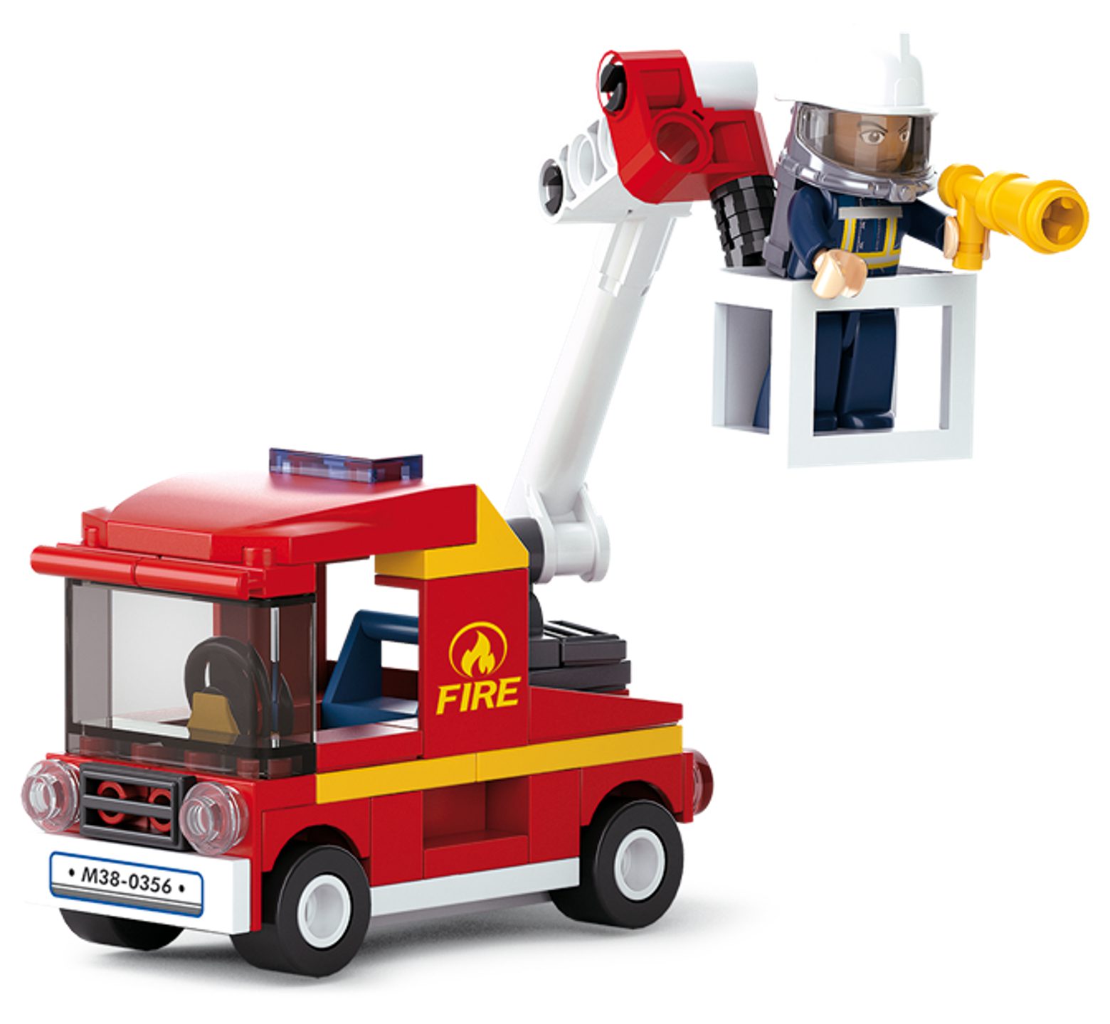 Τουβλάκια Sluban μικρό φορτηγό πυροσβεστικής με καλάθι 82τμχ
