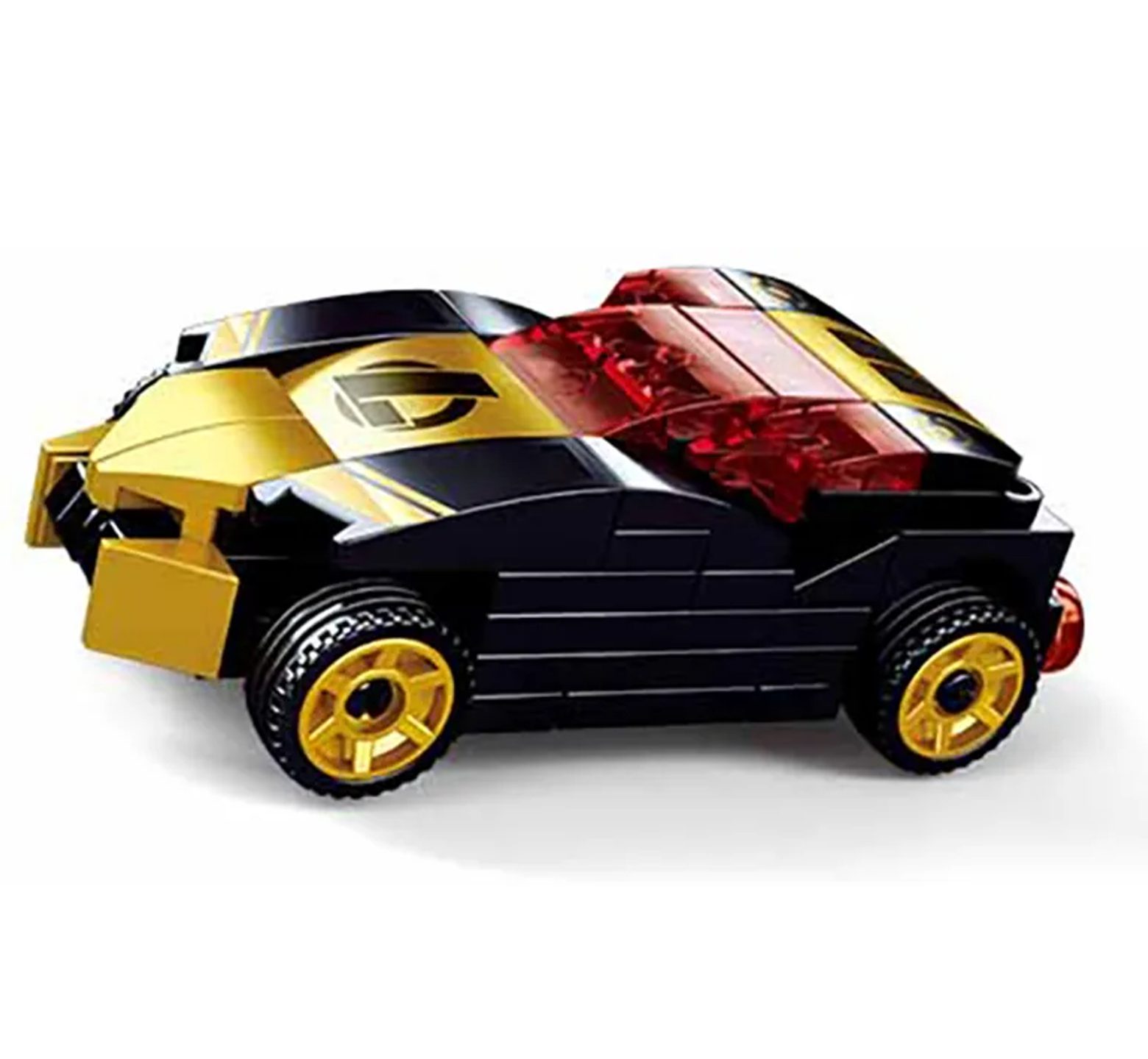 Τουβλάκια Sluban χρυσό-μαύρο αγωνιστικό αυτοκίνητο 55τμχ. με μηχανισμό κίνησης pull back