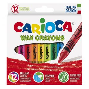 12 κηρομπογιές carioca, σε 12 πλούσια και έντονα χρώματα.