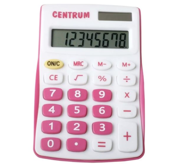 Κομπιουτεράκι Centrum μικρό 8 ψηφίων διαστάσεων 116 Χ 75 Χ 18mm σε 3 διαφορετικά χρώματα