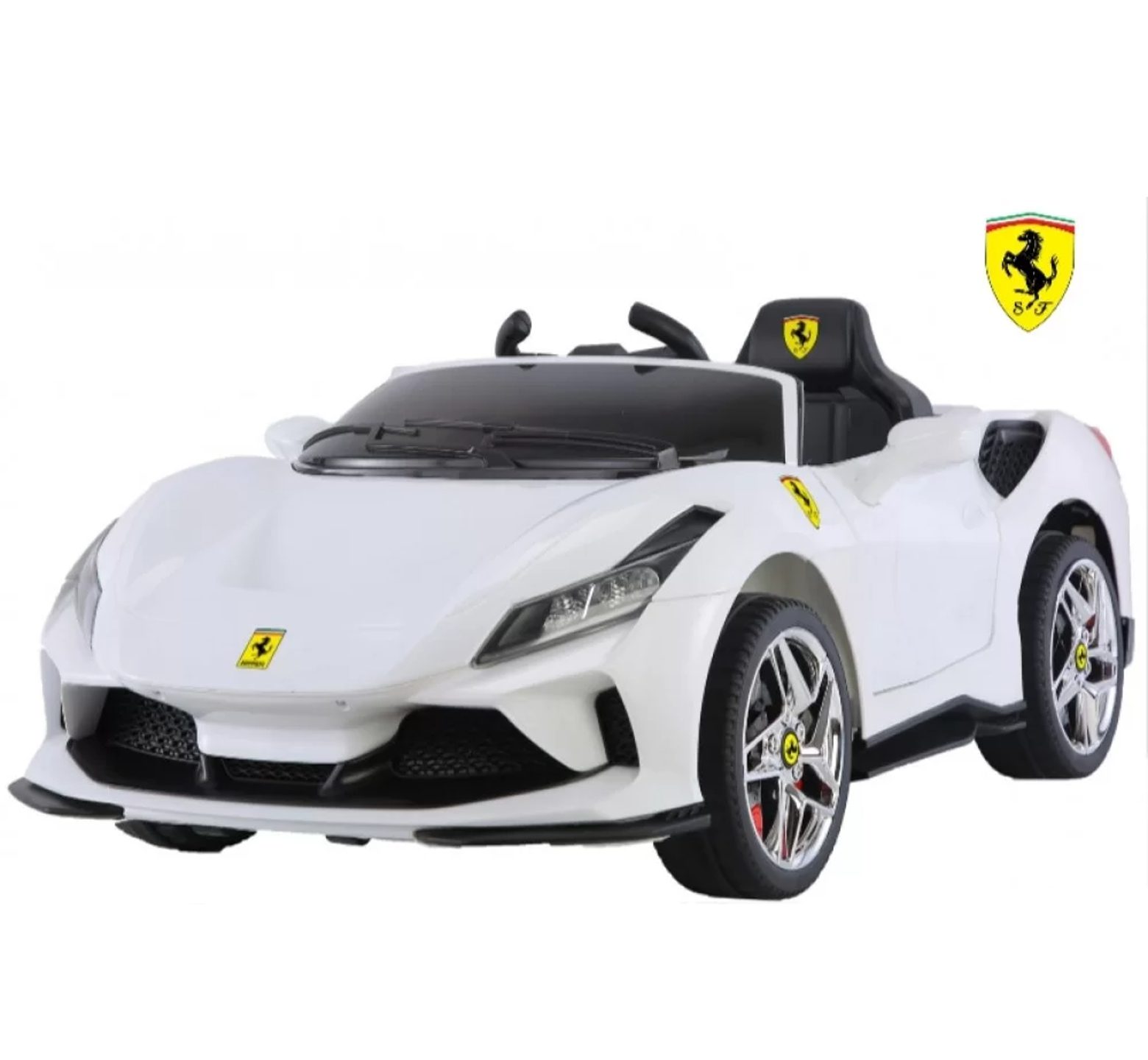 Ηλεκτροκίνητο Παιδικό Αυτοκίνητο 12V Licensed Ferrari με 4 μοτέρ σε άσπρο χρώμα