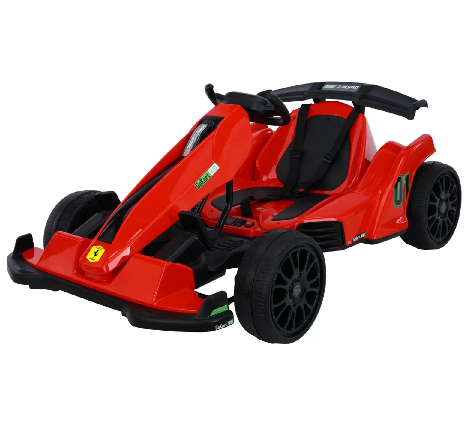 Ηλεκτροκίνητη παιδική Formula Licensed Ferrari 12v ρυθμιζόμενη για ηλικίες 3 έως 8 ετών και ελαστικά τύπου αυτοκινήτου