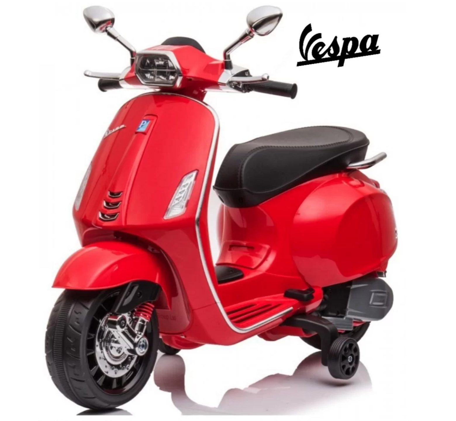 Ηλεκτροκίνητη Παιδική Μηχανή Licensed Vespa Piaggio 12V σε Κόκκινο Χρώμα