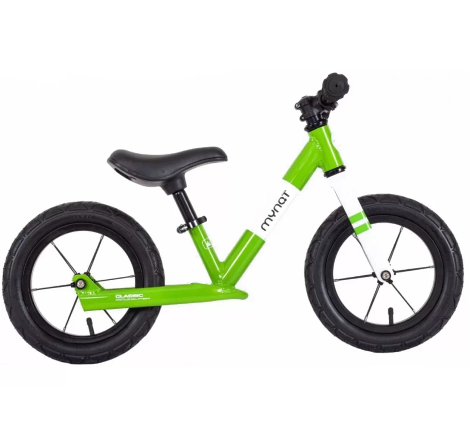 Ποδήλατο ισορροπίας Mynat classic με δερμάτινη σέλα πράσινο