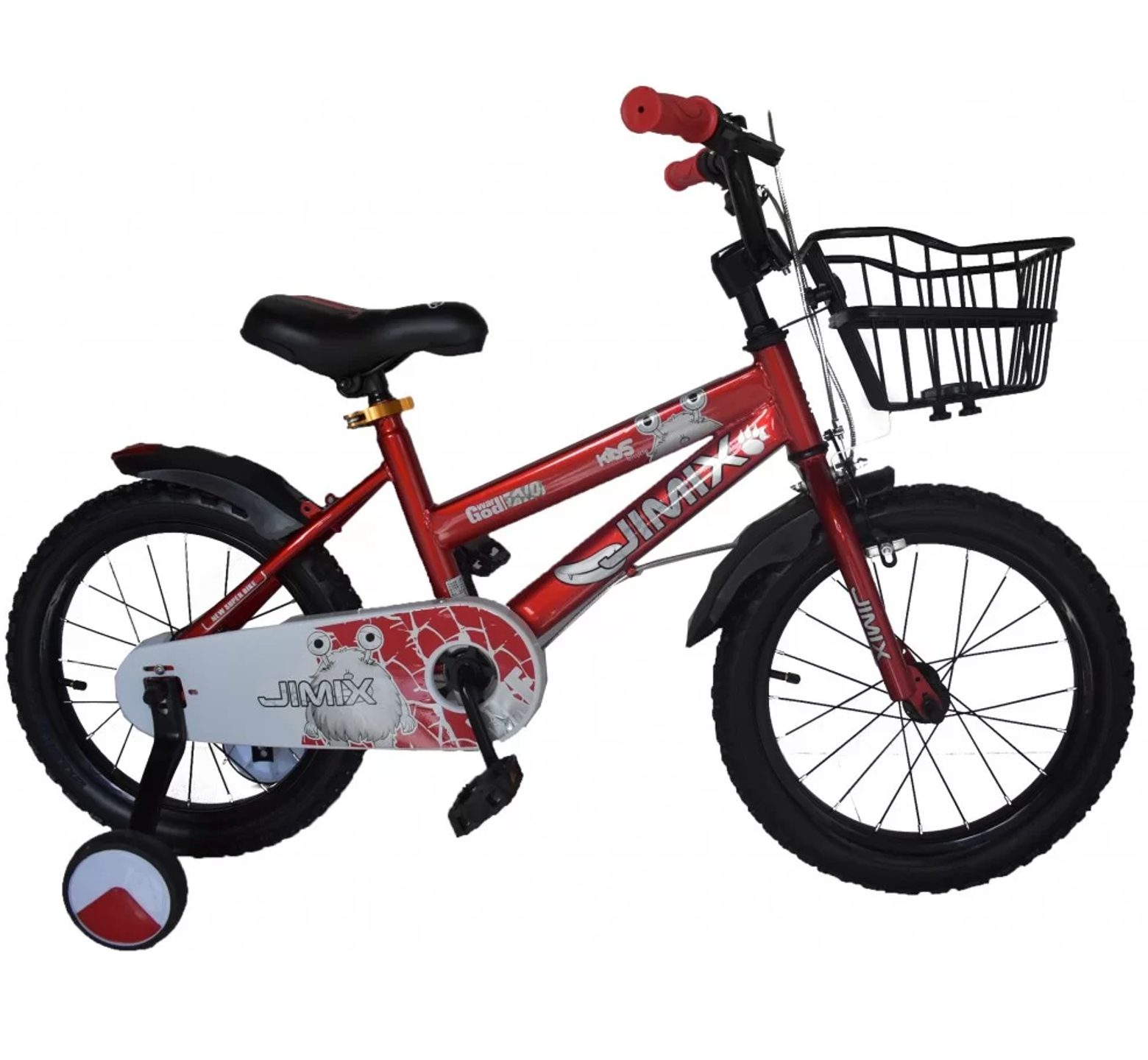 Ποδήλατο Jimix God War από 14 έως 20 ίντσες με καλάθι σε κόκκινο χρώμα