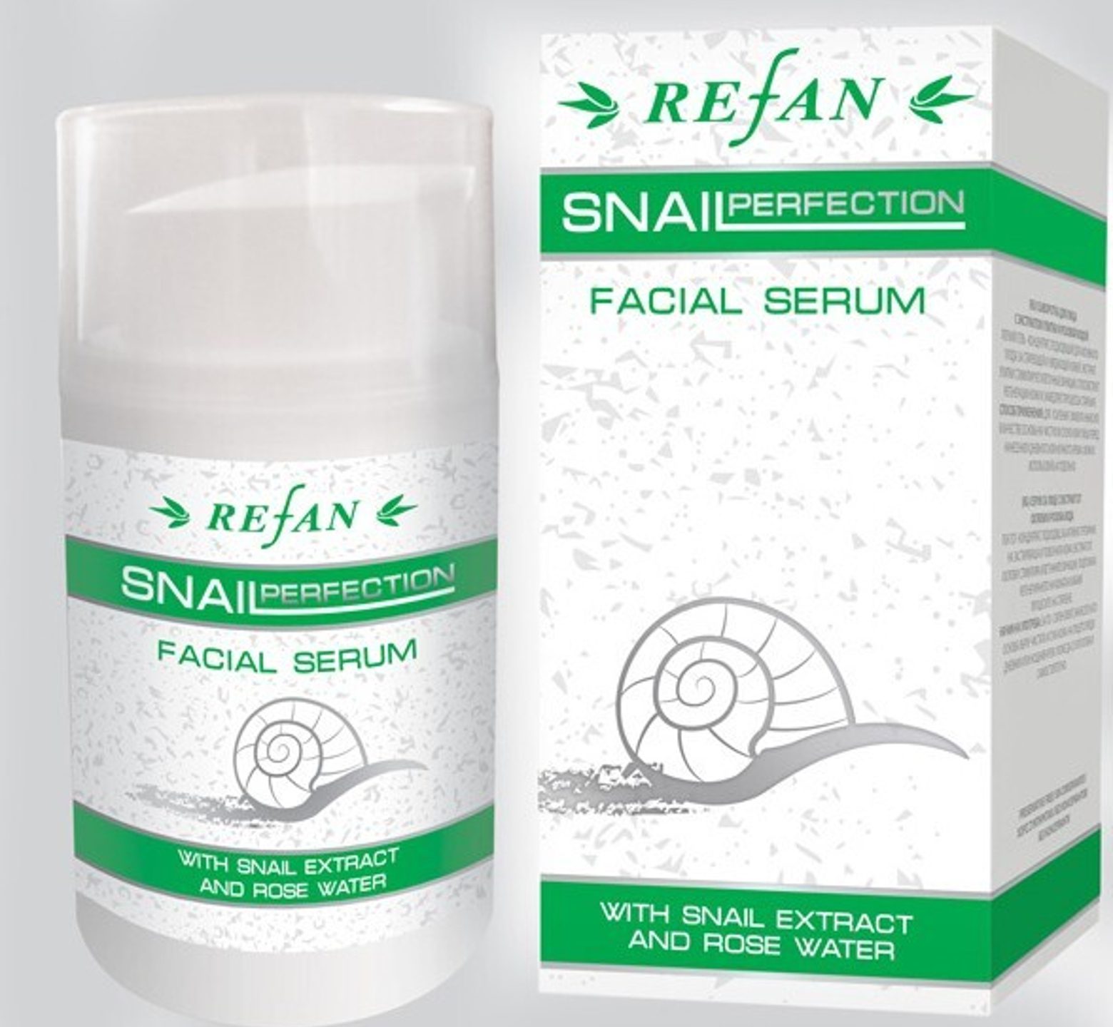 Refan Serum Προσώπου με Εκχύλισμα Σαλιγκαριού και Ροδόνερο, ενυδάτωση και αντιγήρανση, 50 ml