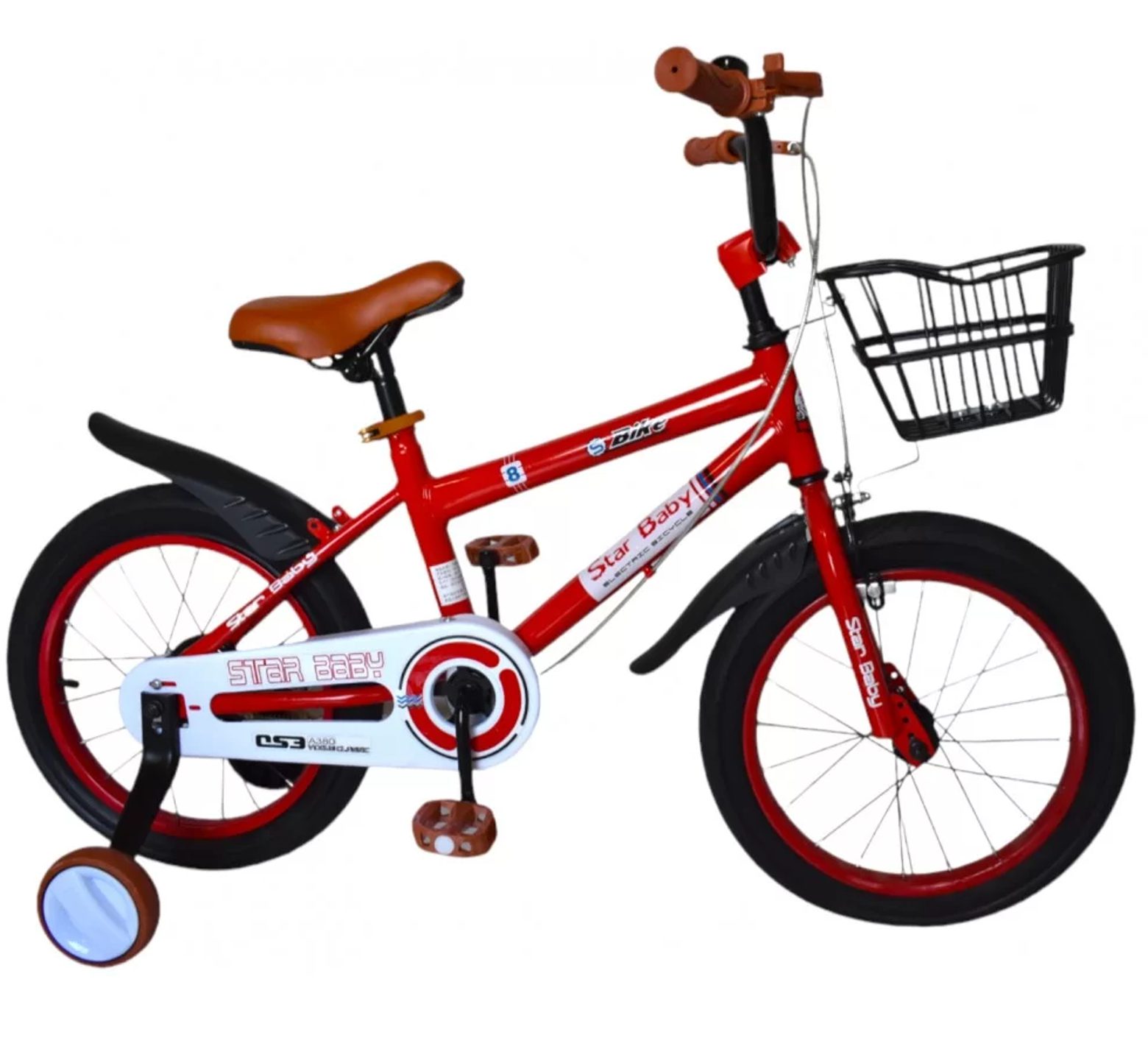 Ποδήλατο starbaby 16 ιντσών με καλάθι σε κόκκινο χρώμα