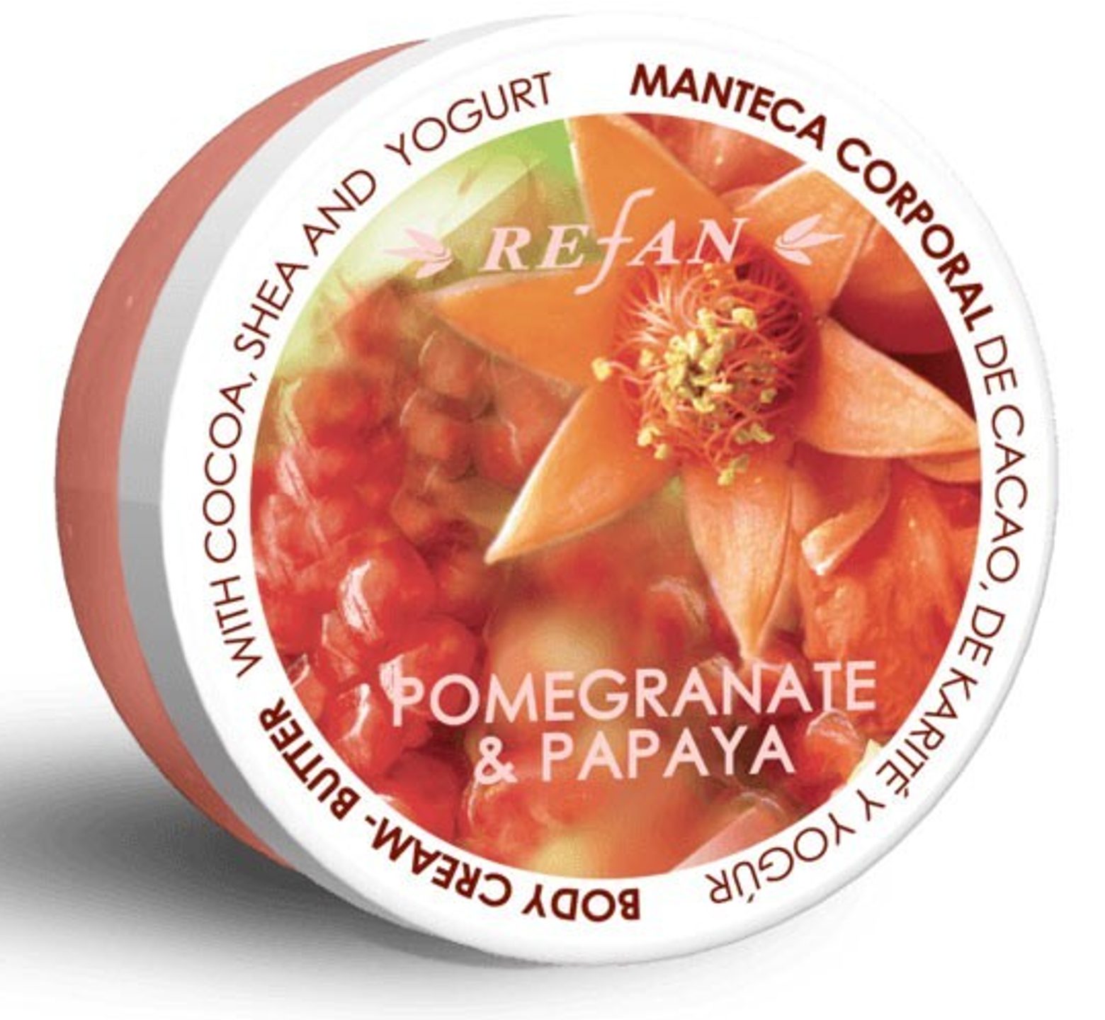 Refan Κρέμα Σώματος Pomegranate & Papaya ενυδάτωση και άρωμα ρόδι και παπάγια 200ml