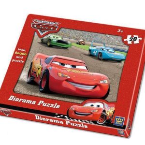παζλ 20 κομματιών diorama με τα cars τρισδιάστατα ανάγλυφο εφέ ζωντανεύει την εικόνα