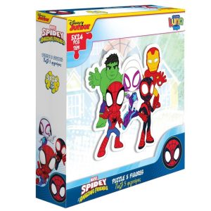 παζλ Spidy 24 κομματιών με 5 φιγούρες