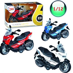Μεταλλική μηχανή scooter δρόμου κλίμακας 1:12