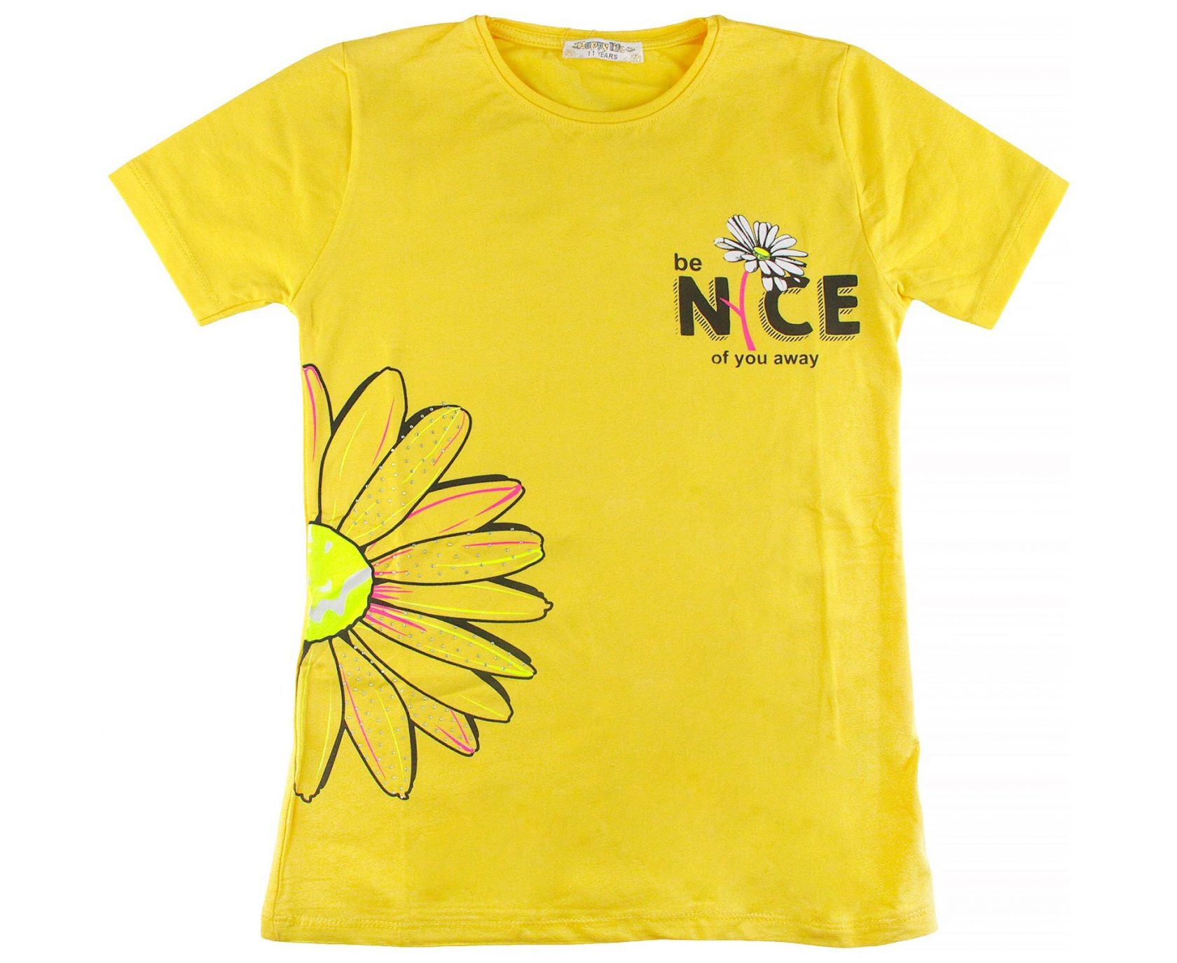 κοντομάνικη μπλούζα σε ένα απαλό κίτρινο χρώμα