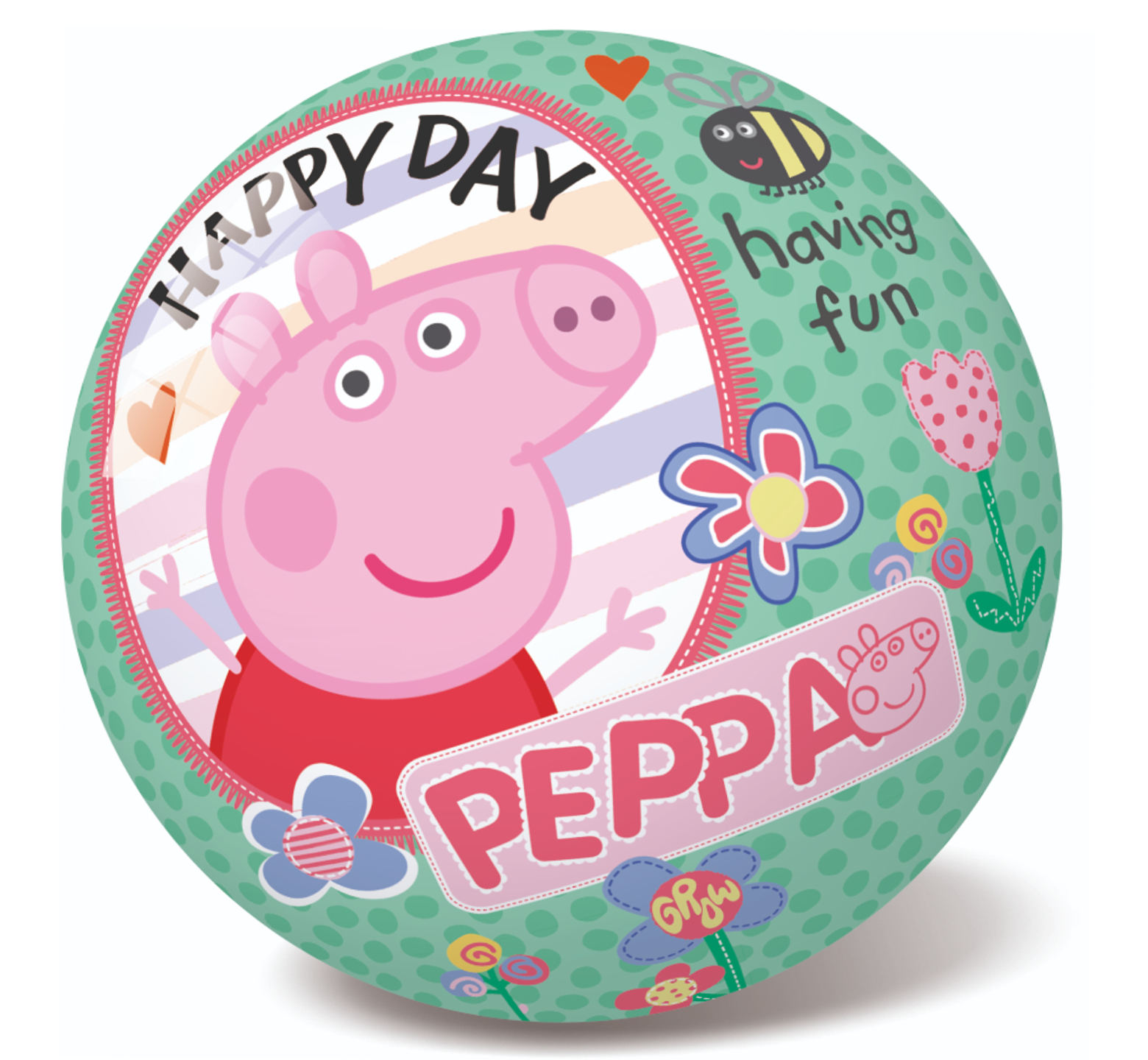 Μπάλα με την Peppa Pig happy day πλαστική διαμέτρου 14εκ