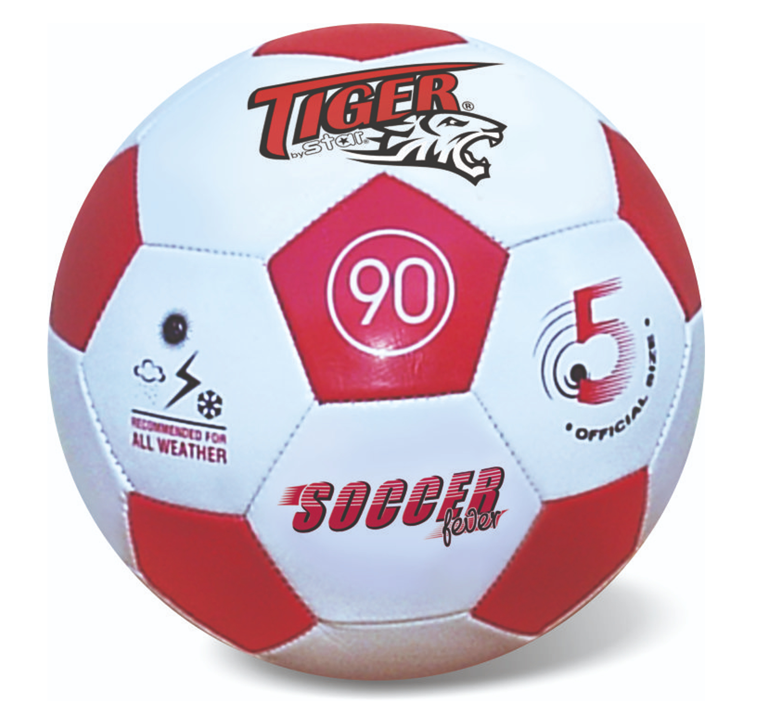 Μπάλα ποδοσφαίρου Soccer Fever κόκκινη διαμέτρου 23εκ