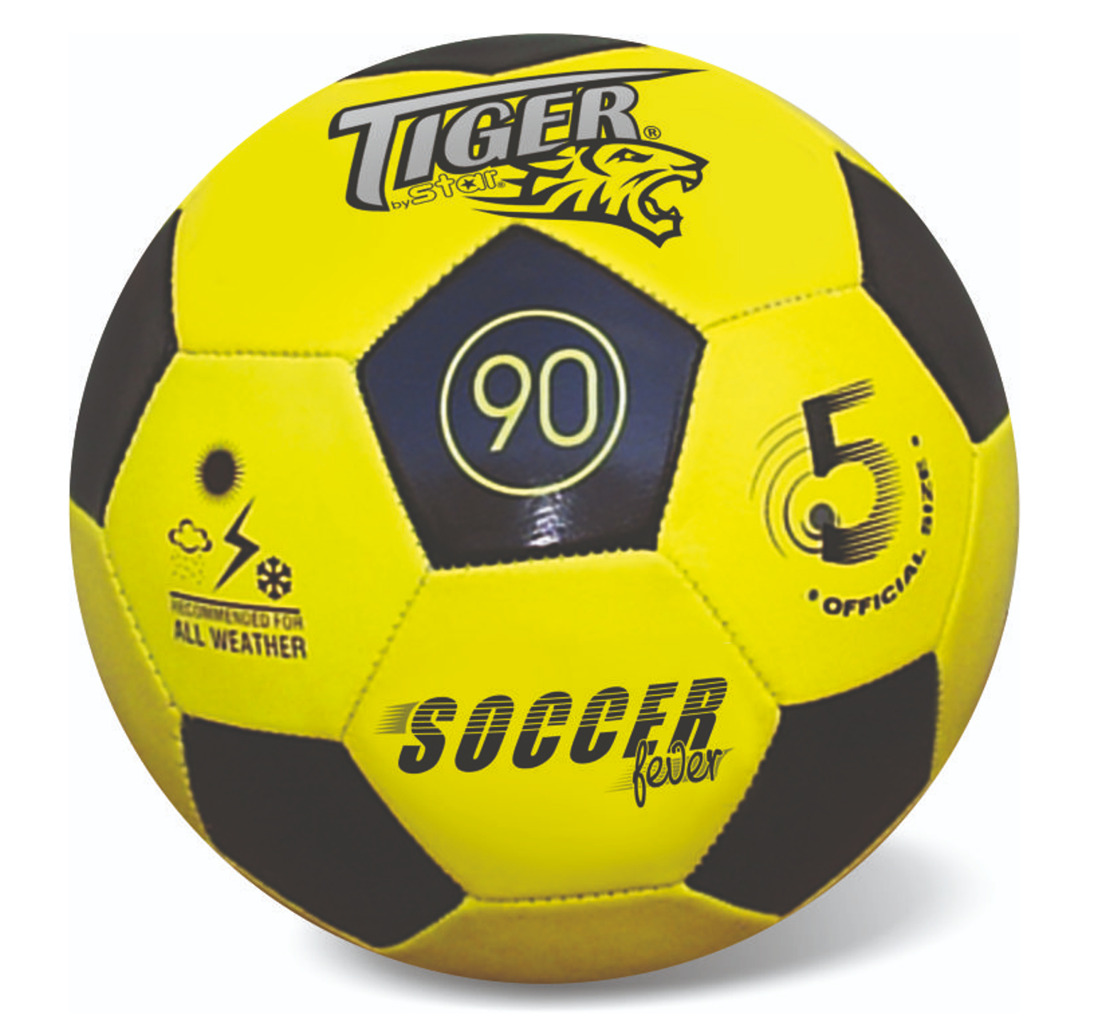 Μπάλα ποδοσφαίρου Soccer Fever κίτρινη διαμέτρου 23εκ