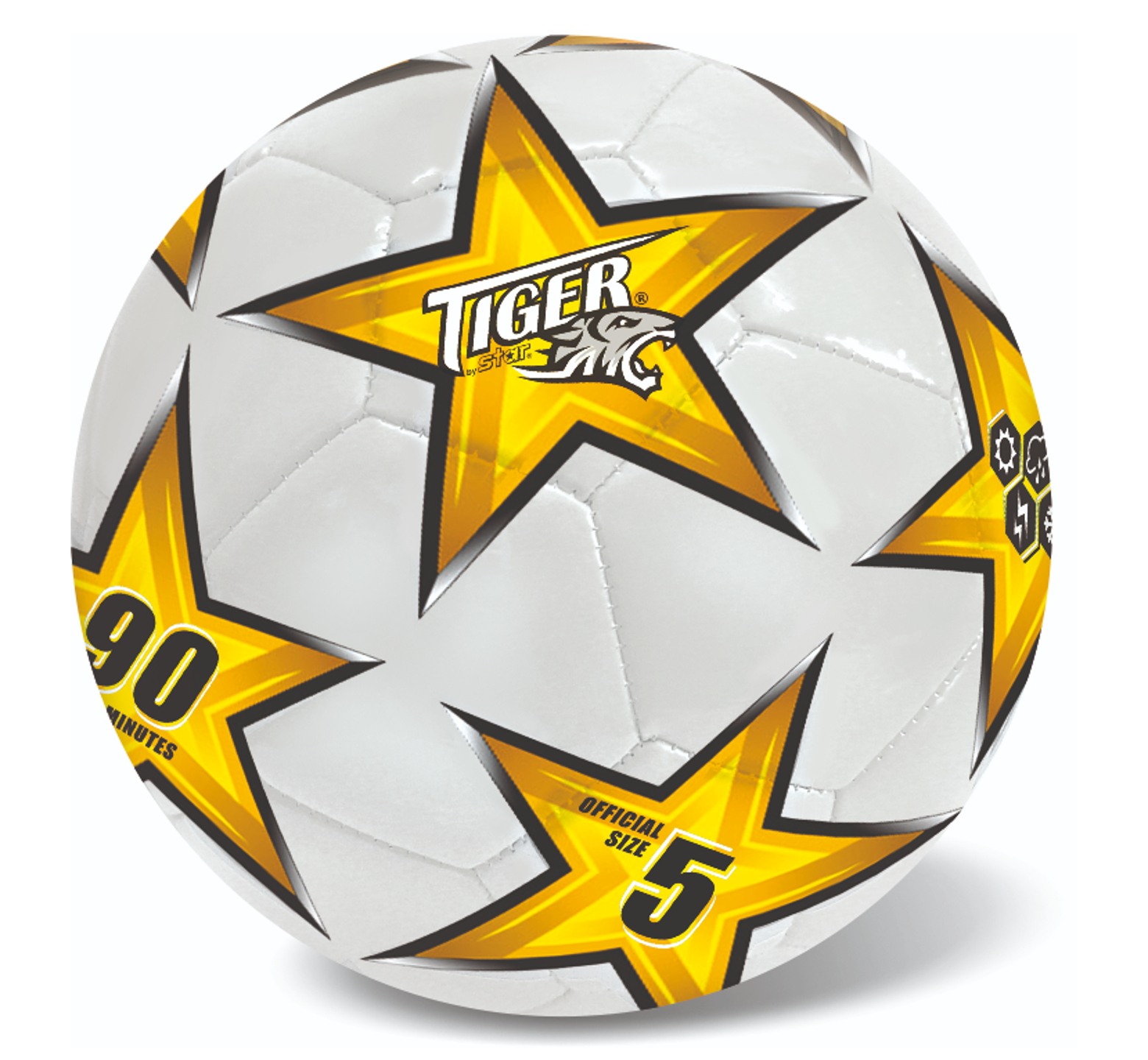 Μπάλα ποδοσφαίρου αστέρι Soccer Club κίτρινη διαμέτρου 23εκ