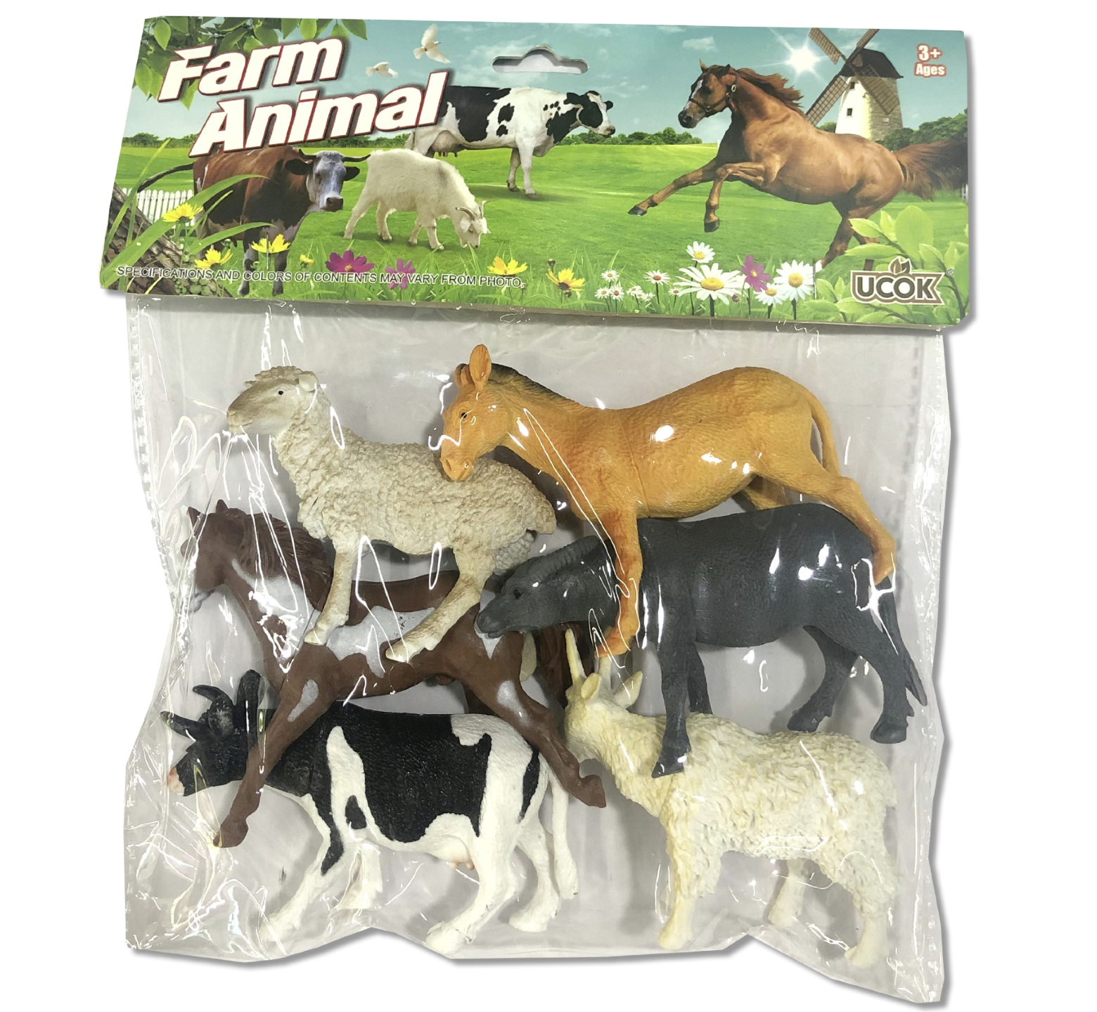 Σετ 6 ζώα της φάρμας πλαστικά