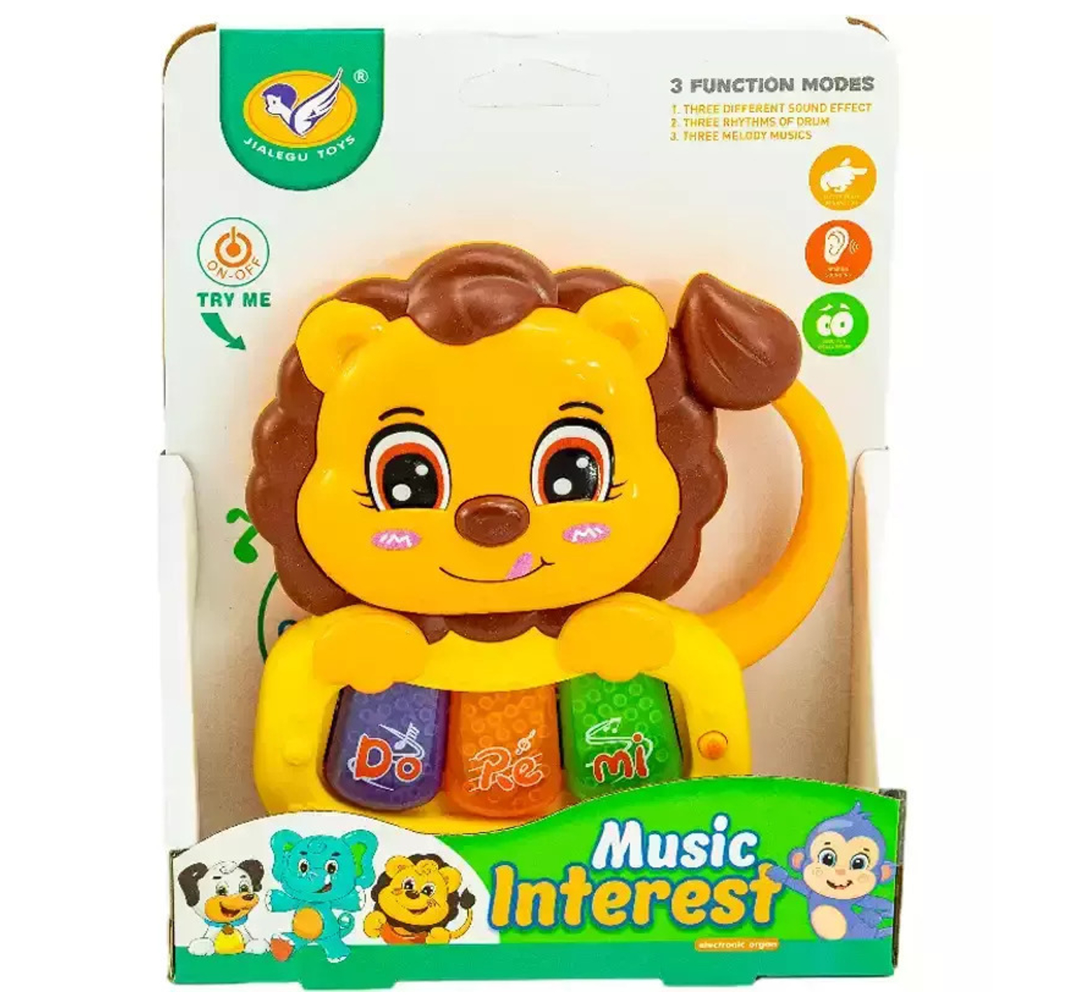 παιχνίδι για μωράκια μουσικό λιονταράκι με πολύχρωμα κουμπάκια και ηχους