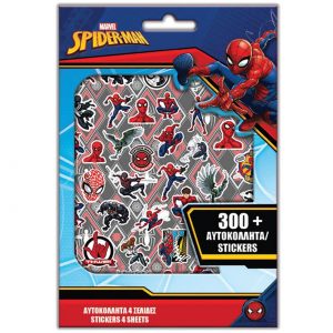 αυτοκόλλητα Spiderman σε μπλοκ 300 τμχ