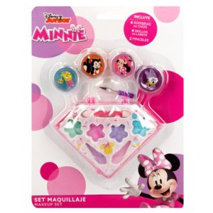 παιδική παλέτα make up της Minnie Mouse σε σχήμα διαμαντι από ασφαλή μη τοξικά συστατικά που αφαιρούνται εύκολα δερματολογικά ελεγμένα