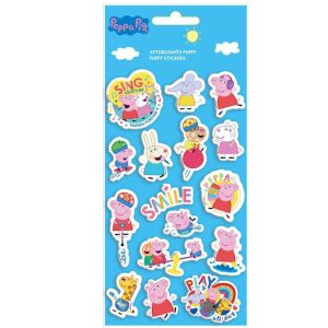 Αυτοκόλλητα puffy (φουσκωτά) με την  Peppa Pig διαστάσεων φύλλου 10Χ22 εκ.