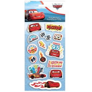 Αυτοκόλλητα puffy (φουσκωτά) με τα Cars διαστάσεων φύλλου 10Χ22 εκ