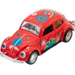 κλασσικό μεταλλικό αυτοκίνητο VW Beetle μοντέλο του 1967, κλίμακας 1:32 μήκους 13εκ. με πόρτες που ανοίγουν, σε 4 χρώματα