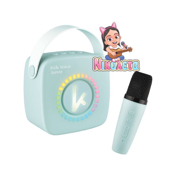 Kiddoboo mini Karaoke Speaker & Mic Blue + NikoletaTV