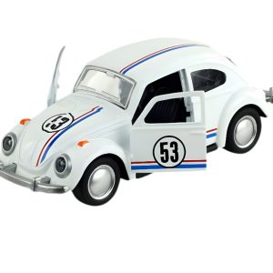 κλασσικό μεταλλικό αυτοκίνητο VW Beetle μοντέλο του 1967 κλίμακας 1:32 σκαραβαιος herby με πόρτες που ανοίγουν σε 2 χρώματα