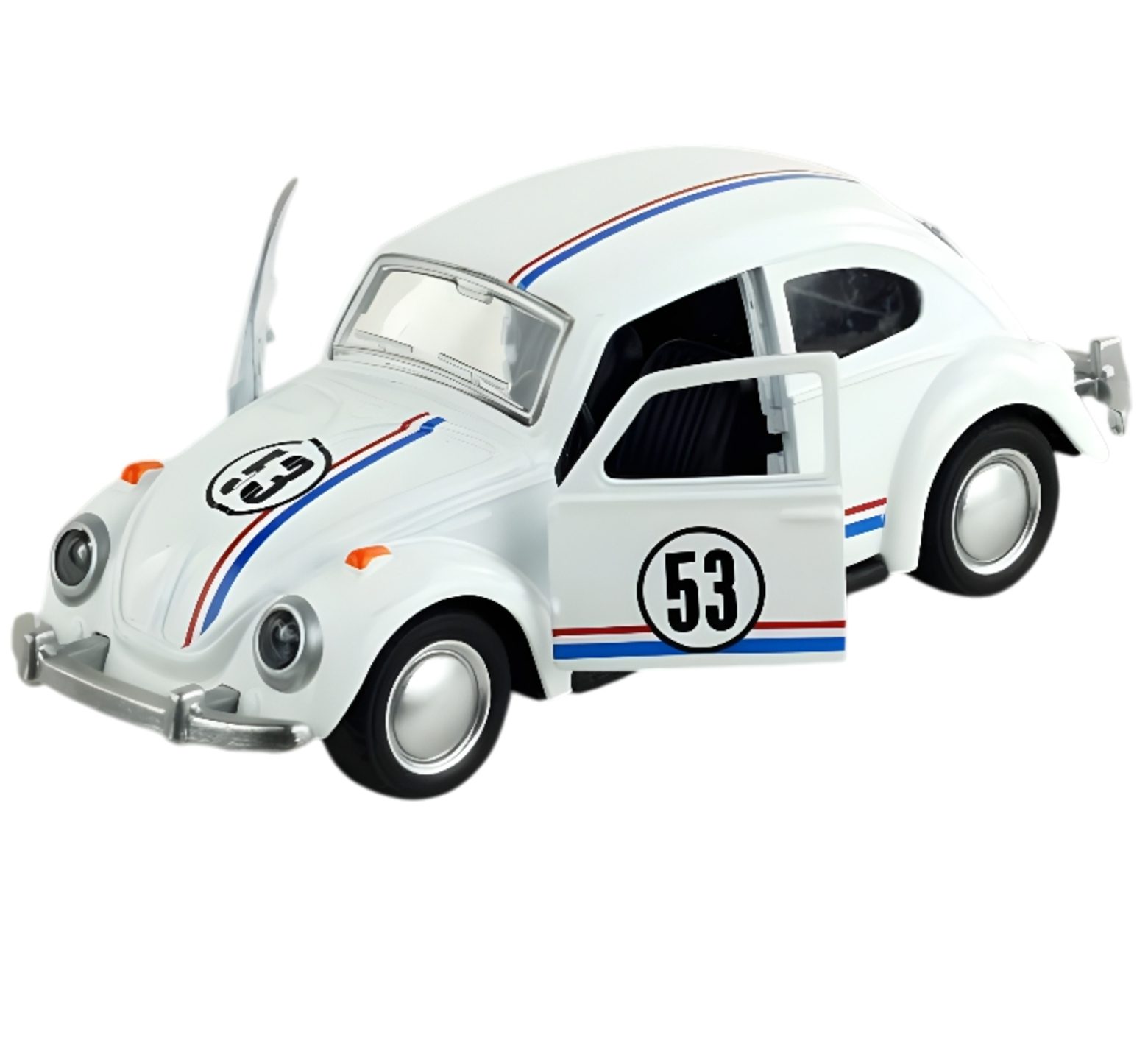 κλασσικό μεταλλικό αυτοκίνητο VW Beetle μοντέλο του 1967 κλίμακας 1:32 σκαραβαιος herby με πόρτες που ανοίγουν σε 2 χρώματα
