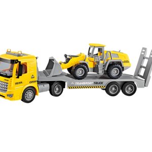 Νταλίκα friction μπαταρίας πλατφόρμα μεταφοράς δομικών μηχανημάτων κλίμακας 1:16 μήκους 43εκ με ήχο και φως