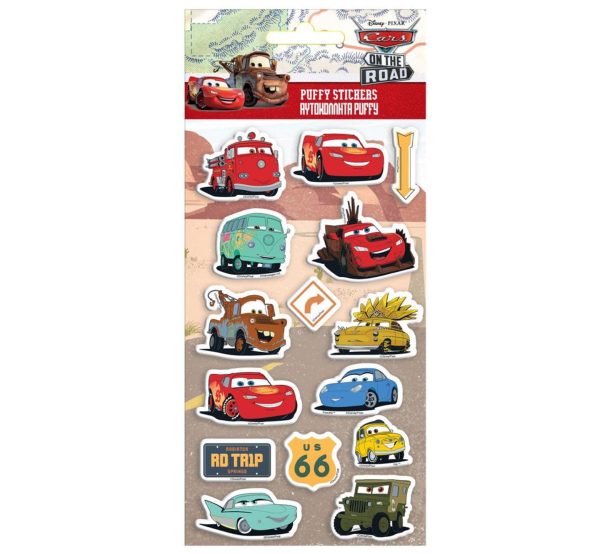 Αυτοκόλλητα puffy (φουσκωτά) με τα Cars