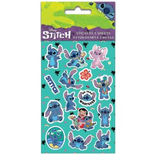 αυτοκόλλητα lilo & stitch μπλοκ σε 5 φυλλα