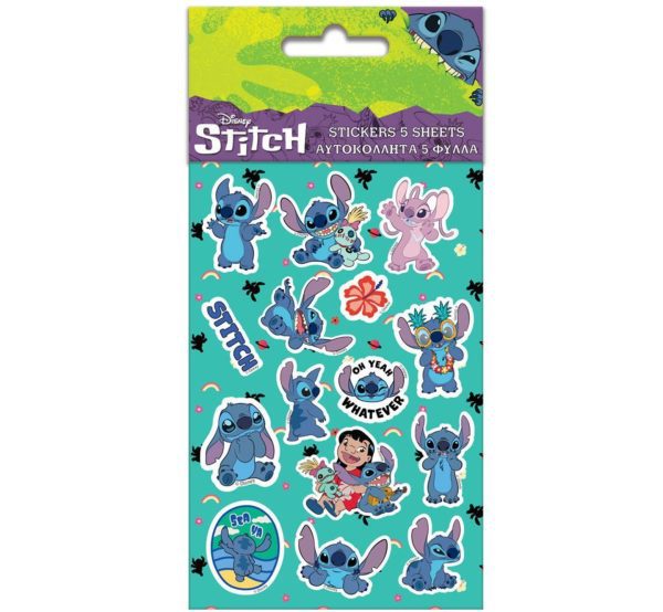 αυτοκόλλητα lilo & stitch μπλοκ σε 5 φυλλα