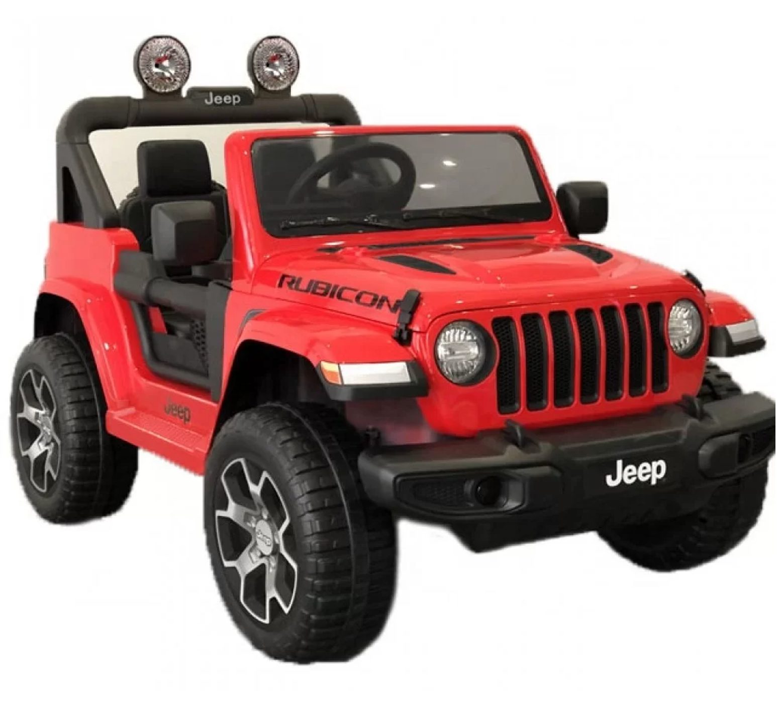 Ηλεκτροκίνητο τζιπ Licensed Wrangler Rubicon διθέσιο 12Volt σε κόκκινο χρώμα