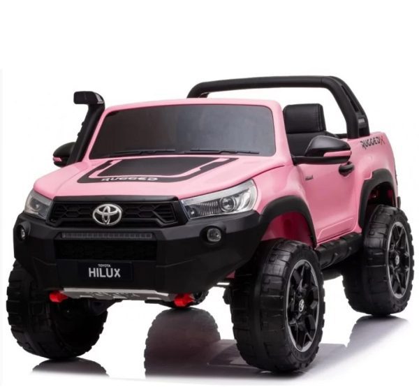Ηλεκτροκίνητο τζιπ διθέσιο Licensed Toyota Hilux 24V σε ροζ χρώμα