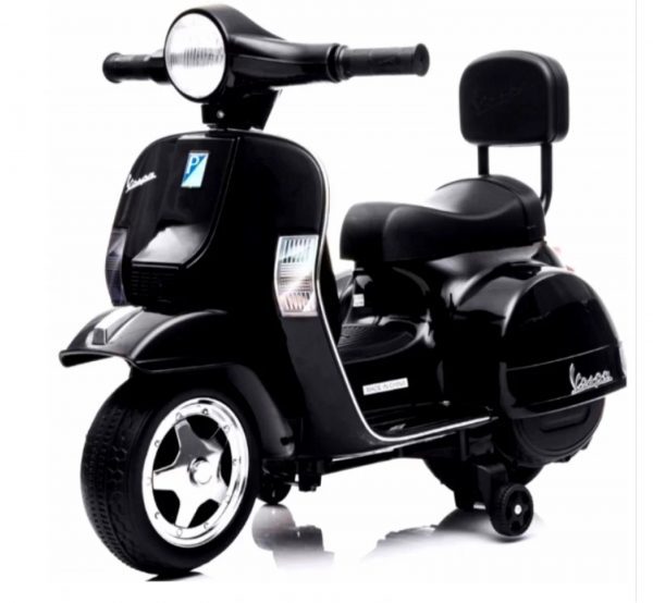 Ηλεκτροκίνητη μηχανή Vespa Licensed PX150 6Volt σε μαύρο χρώμα