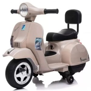 Ηλεκτροκίνητη μηχανή Vespa Licensed PX150 6Volt σε μπεζ χρώμα