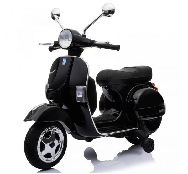 Ηλεκτροκίνητη μηχανή Vespa Licensed Piaggio Vintage PX150 σε μαύρο χρώμα