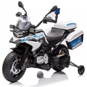 Ηλεκτροκίνητη μηχανή διθέσια Licensed BMW F850 GS αστυνομίας σε λευκό χρώμα